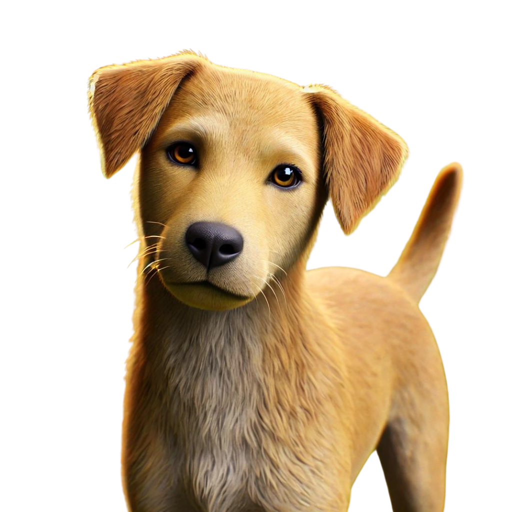 Mascote cachorro caramelo